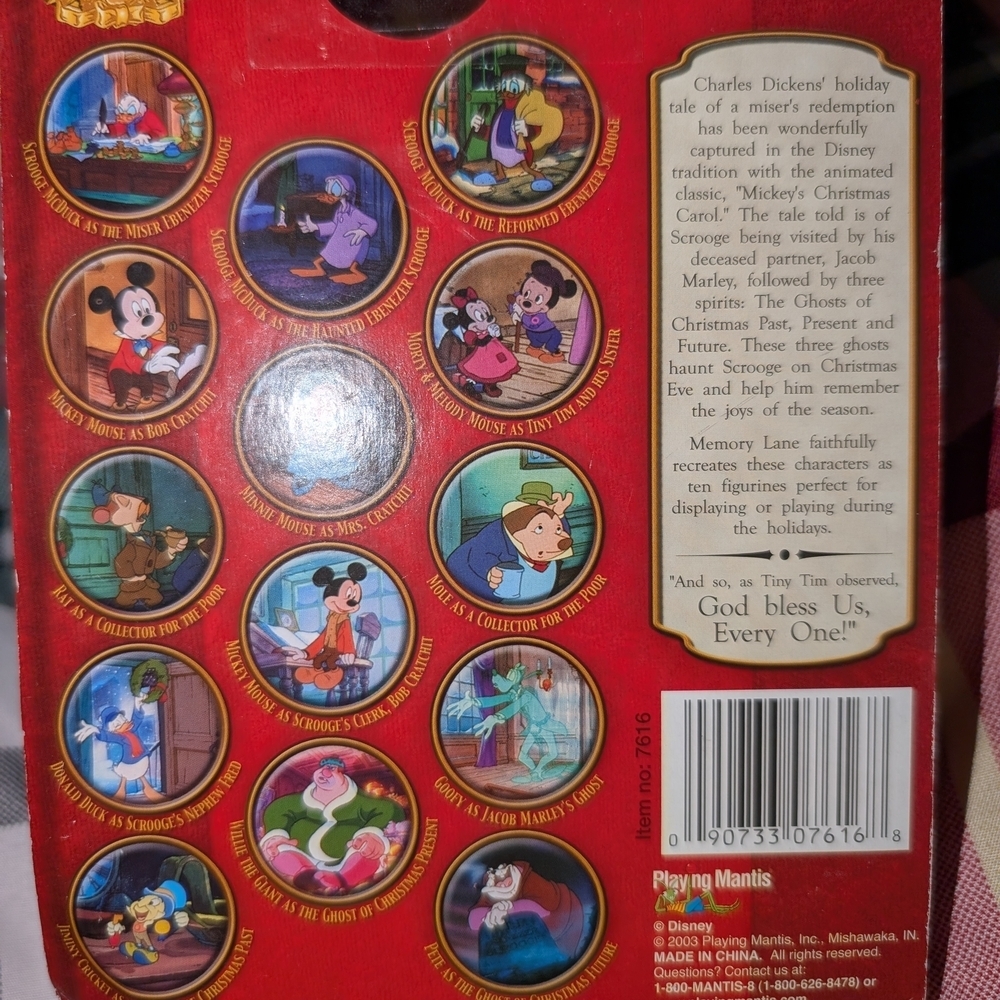 Mickey Mouse Jiminy Cricket Christmas Carol Keychains - Picture 2 of 6